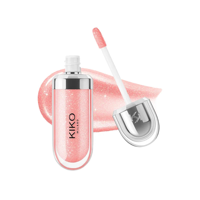 Kiko 3D Hydra LipGloss Non-fading Waterproof Blusher Moisturizing Shimmer Makeup Lip Gloss Lipstick Brun Rose Pearly Mauve Liner