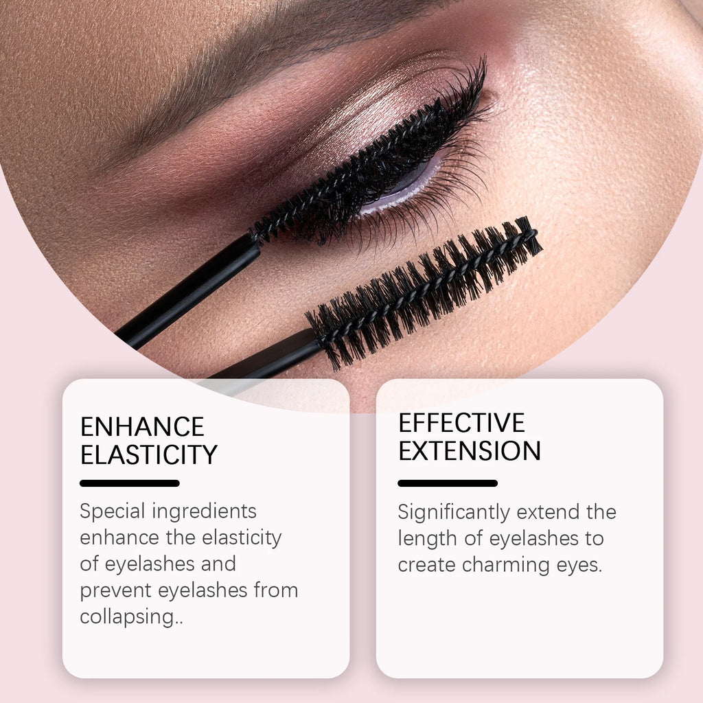 4D Black Mascara Waterproof Curling Volumizing Eyelash Extension Long-Lasting Natural Thick Lengthening Lashes Silk Fiber Makeup