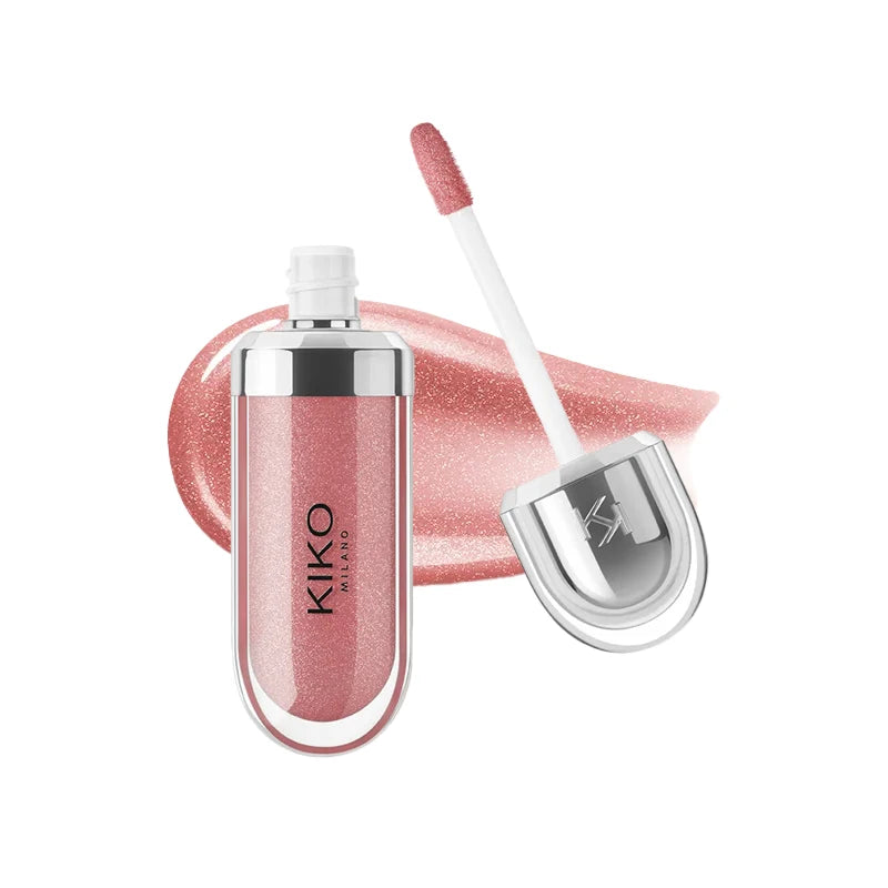 Kiko 3D Hydra LipGloss Non-fading Waterproof Blusher Moisturizing Shimmer Makeup Lip Gloss Lipstick Brun Rose Pearly Mauve Liner