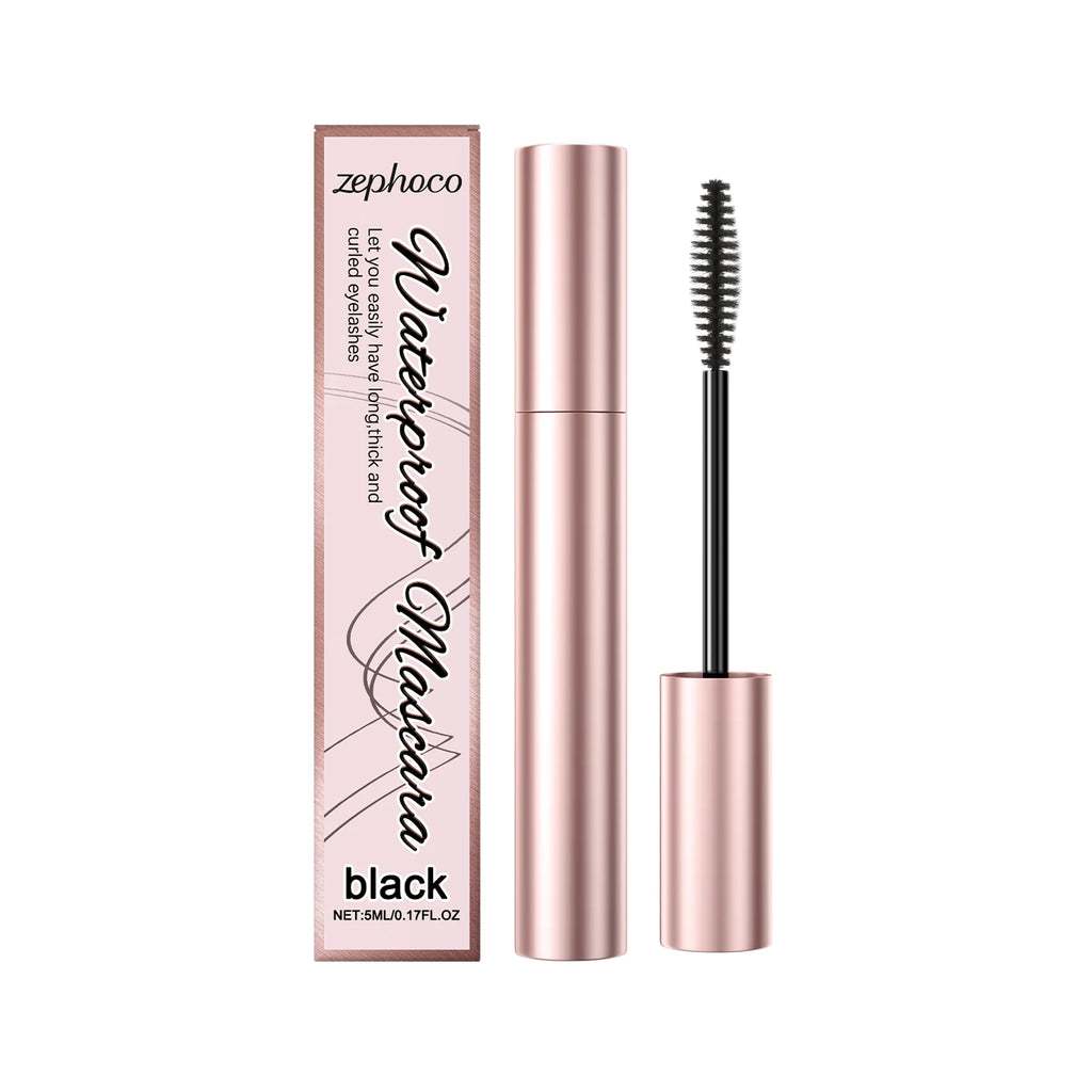 4D Black Mascara Waterproof Curling Volumizing Eyelash Extension Long-Lasting Natural Thick Lengthening Lashes Silk Fiber Makeup