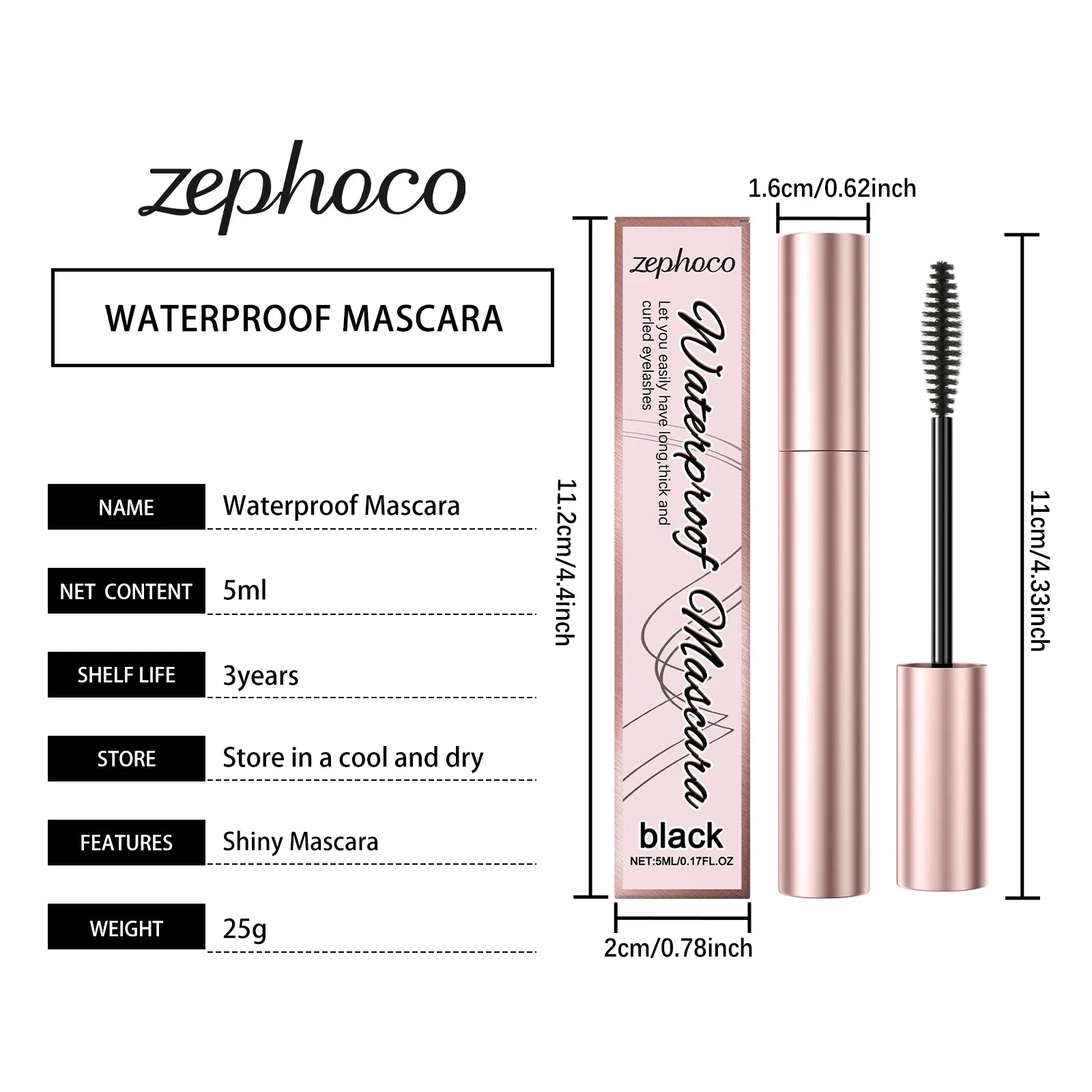 4D Black Mascara Waterproof Curling Volumizing Eyelash Extension Long-Lasting Natural Thick Lengthening Lashes Silk Fiber Makeup
