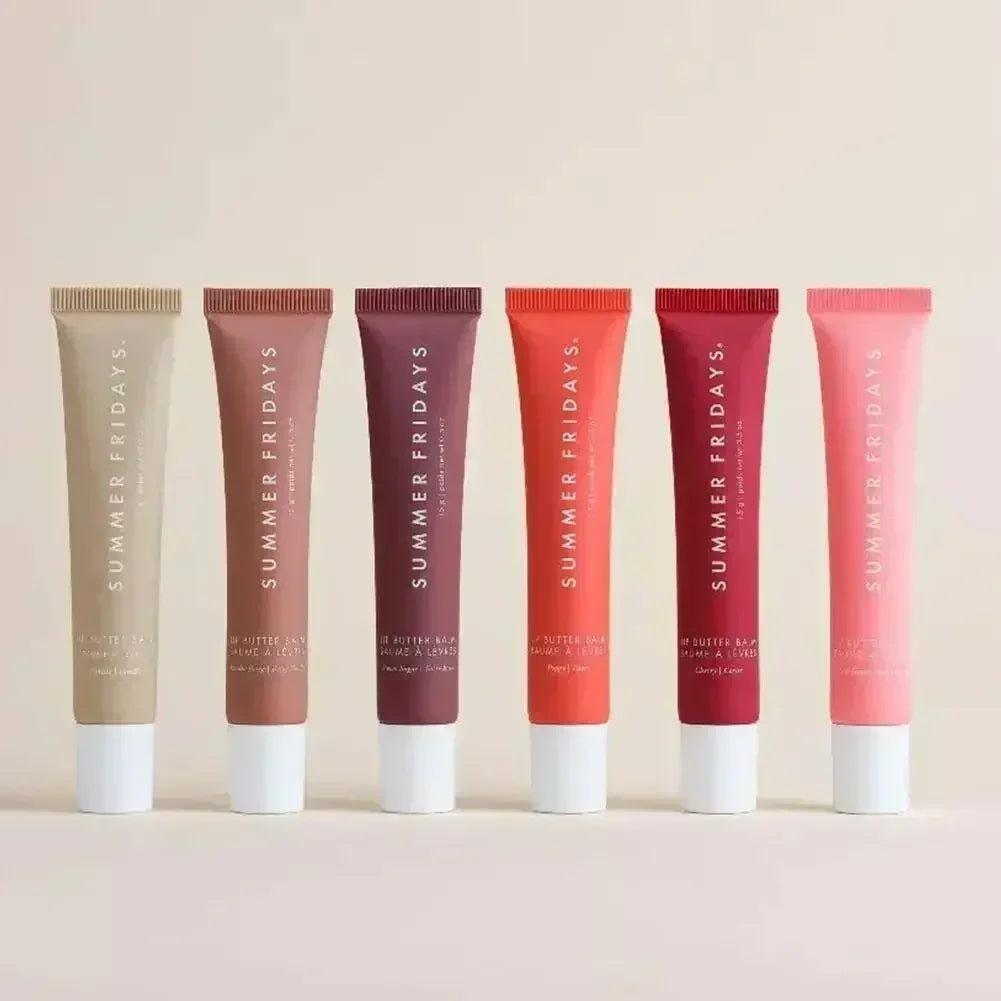 NEW Summer Fridays Mini Lip Gloss Set Vanilla Beige Lip Balm Long Lasting Moisturizing Smooth Soft Tube Makeup Lip Care Suit