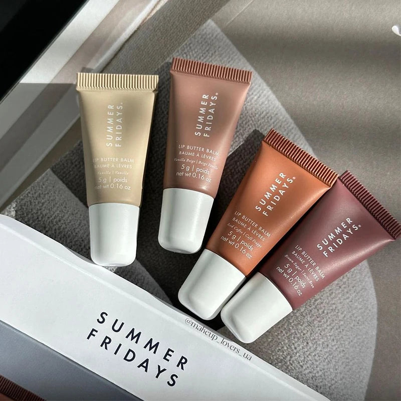 Summer Fridays Lip Balm Moisturizing Mirror Lip Gloss Lip Vanilla Pink Sugar Coffee Cake Smell Lipstick Transparent Oil Makeup