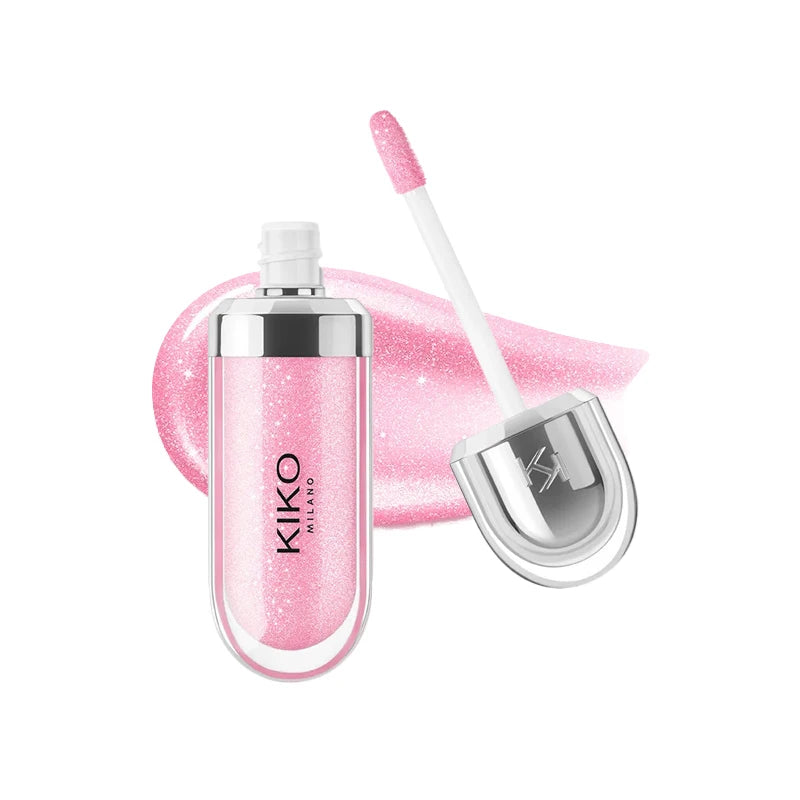 Kiko 3D Hydra LipGloss Non-fading Waterproof Blusher Moisturizing Shimmer Makeup Lip Gloss Lipstick Brun Rose Pearly Mauve Liner