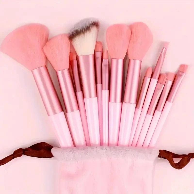 13/33pcs Professional Makeup Brush Set with Accessories for Combination Skin- Featuring Soft Brushes，Suitable for Beginners مكيا