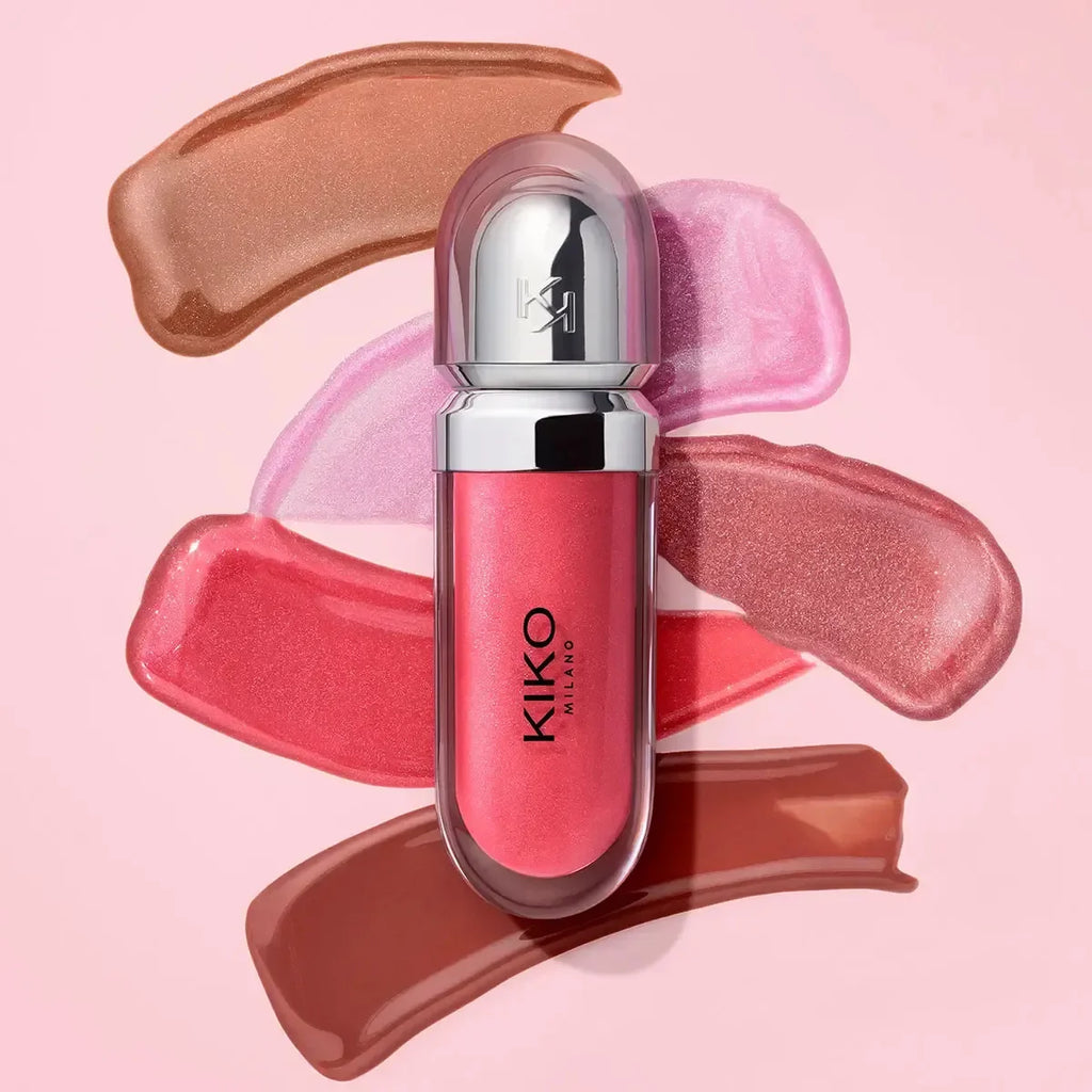 Kiko 3D Hydra LipGloss Non-fading Waterproof Blusher Moisturizing Shimmer Makeup Lip Gloss Lipstick Brun Rose Pearly Mauve Liner