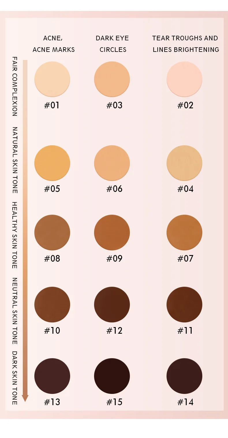 15 Colors Face Contour Concealer Cream Full Cover Blemish Acne Foundation Waterproof Concealer Base Makeup Palette Cosmetic
